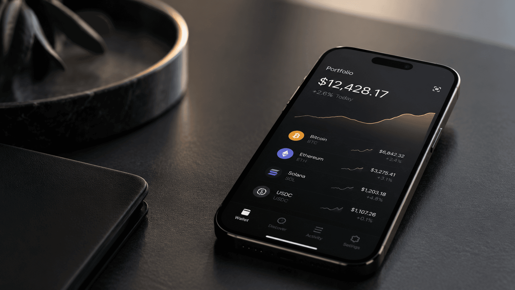 A mobile wallet interface
