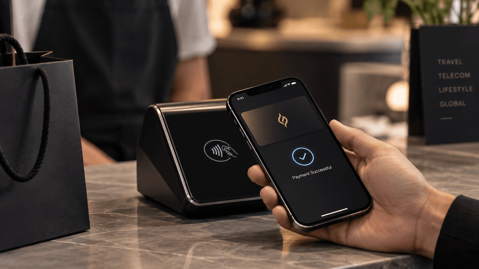 A checkout and payment interface